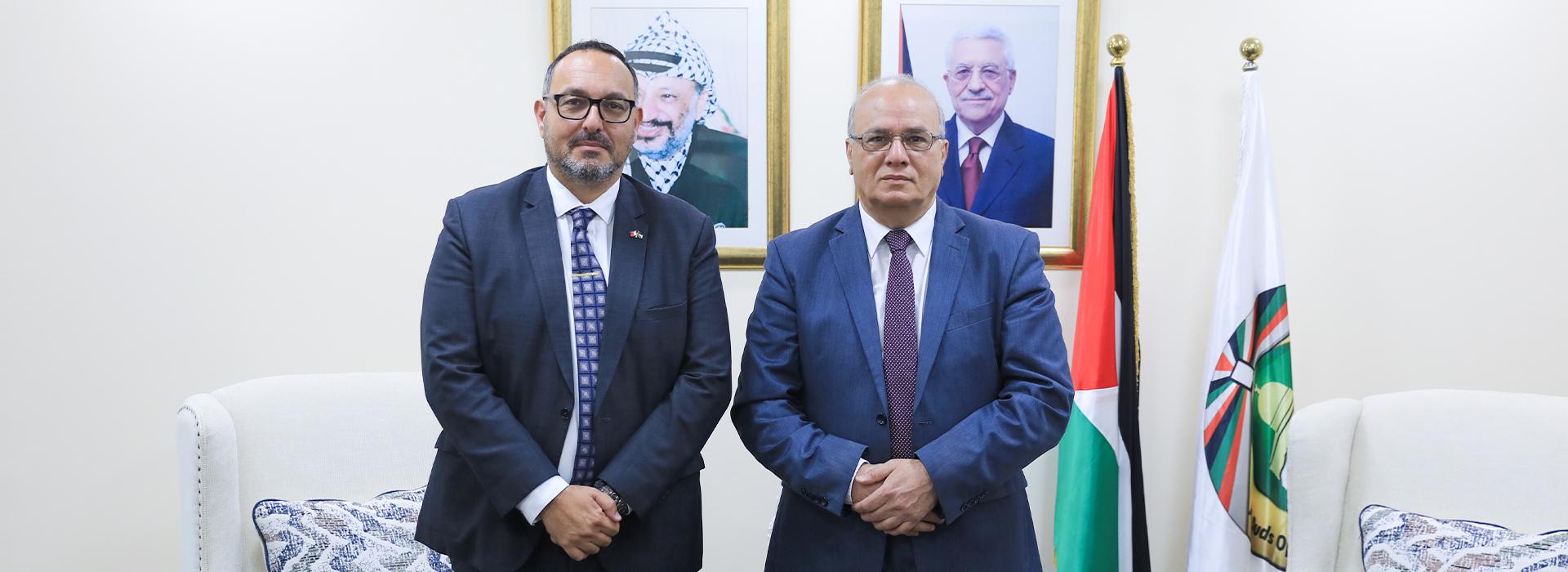 Al-Quds Open University Receives the Representative of the Republic of Malta to the State of Palestine