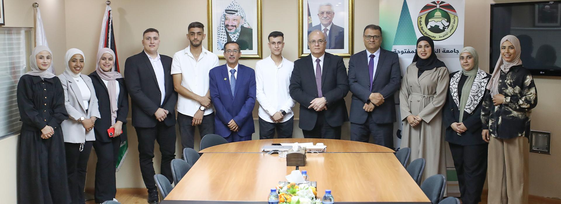   The President of QOU meets with participants of the Student Mobility Program and affirms commitment to expanding and enhancing the initiative
